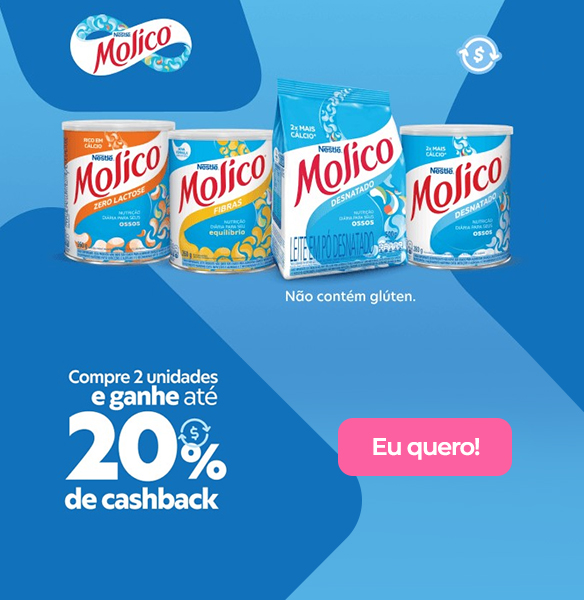 Cashback Molico Nestlé - 17/07 a 31/07